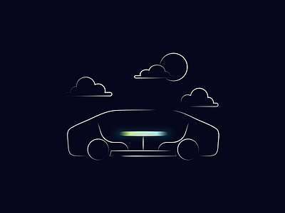Car Illustration for Reevo AR Autonomous Car Concept