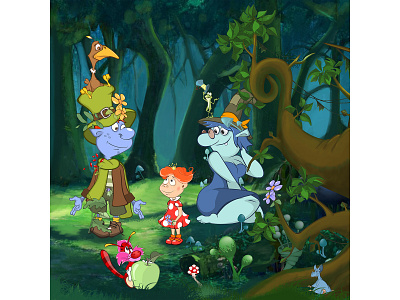 A Little Princess animal cartoon character fairy tale goblin illustration