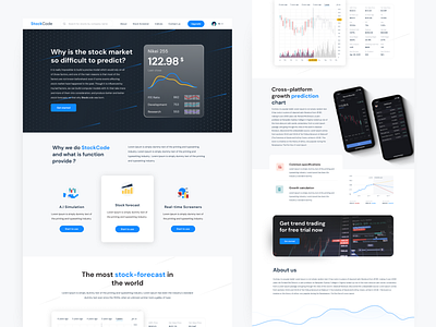 About us about us aboutus daily ui challenge landing page landingpage stock market ui design ux ui web design website website design