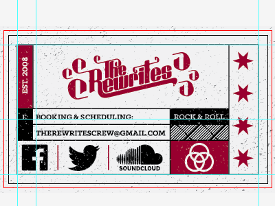 The Rewrites Business Card band business card chicago rock roll the rewrites