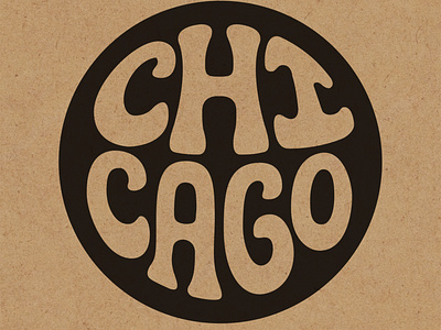 Chicago Colors custom type groovy lettering psychedelic