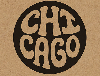 Chicago Colors custom type groovy lettering psychedelic