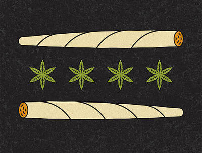 Chicago Joint Flag cannabis flag joint leaf marijuana smoke weed