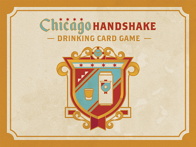 Chicago Handshake Drinking Card Game beer branding chicago chicago handshake dive bar drinking game game liquor logo malort old style