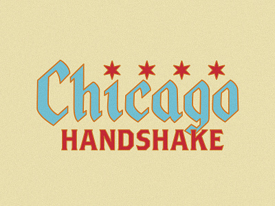 Chicago Handshake Logo beer blackletter chicago chicago handshake cold beer dive bar handshake logo