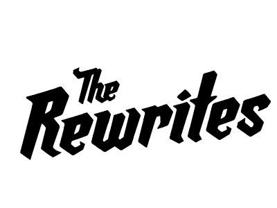 The Rewrites band custom logo rewrites type