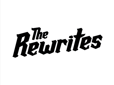 The Rewrites Logo custom lettering logo rewrites type