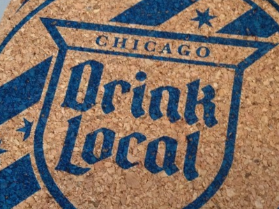 Drink Local Coaster beer chicago coaster drink local old style