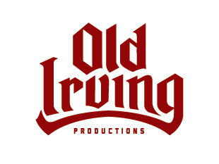 Old Irving Productions custom gothic irving logo lost type old productions red swash type