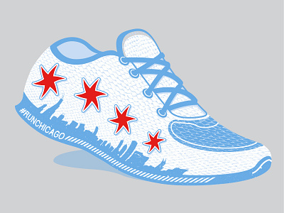 Chicago Flag Shoe chicago flag running shoe skyline