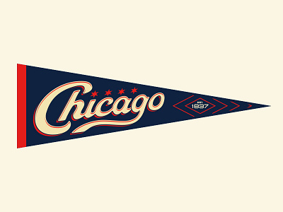 Chicago Pennant chicago lettering pennant