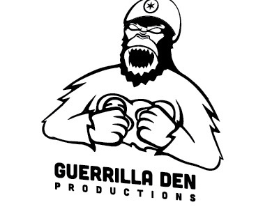 Guerrilla Den Productions animal cubano den gorilla guerrilla logo lost productions type