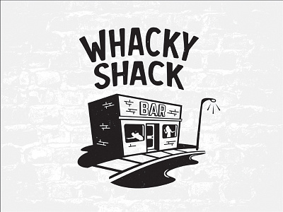 Whacky Shack bar dive dive bar logo shack whacky