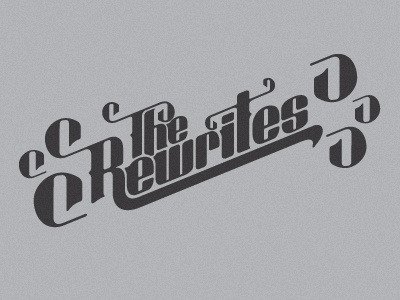 The Rewrites band custom flourish logo music rewrites type typography