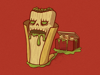 Killer Tamales chicago creature creepy food illustration monster zombie