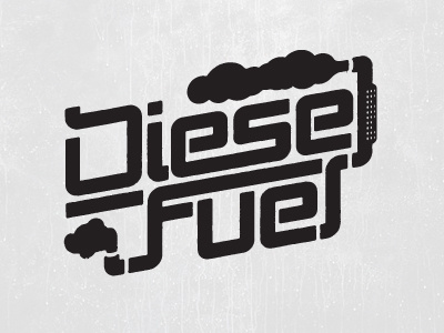 Diesel Fuel custom diesel duel exhaust logo smoke type typography
