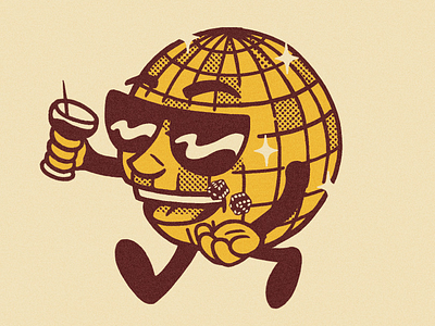 Disco Dude character character design disco disco ball funky illustration retro