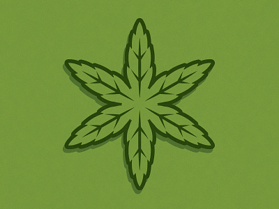 Chicago Star Leaf cannabis illustration leaf star sticker weed