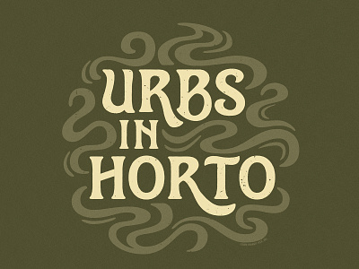 Urbs in Horto city in a garden hazy lettering smoke