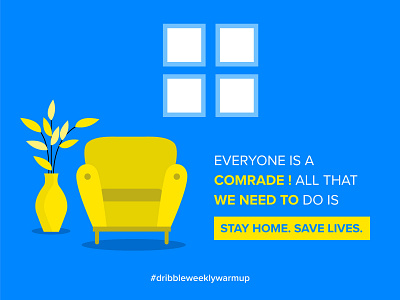 Stay Home. Save Lives. dribbbleweeklywarmup proximanova typography