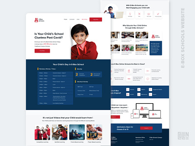 E-Box Schools Website - Home Page branding design education educational elearning online education online school school website schools ui website design websites