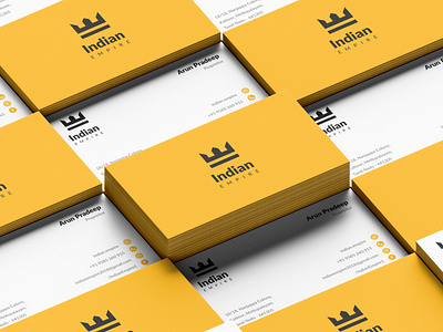 Indian Empire - Business Card brand design brand identity branding businesscard clothing fashion logo logodesign minimal visiting card yellow