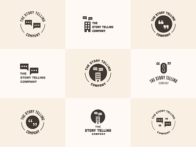 The Story Telling Company - Logo Explorations brand branding company fun logo logo exploration logos product retro stories story storytelling