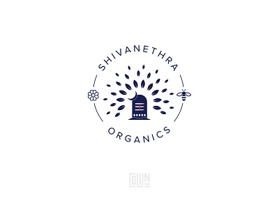 Logo for Shivanethra Organics agriculture bee brand branding dribbble farm farming flower lingam logo organic organic farm organic food shiva vegetables