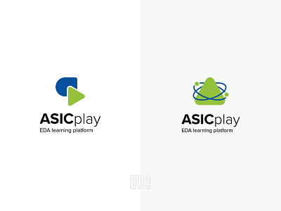 Logo for ASICPlay - An EDA Learning Platform and asics brand identity brand identity design branding branding design delta design electron electronic electronics gate logo logo design not play tool