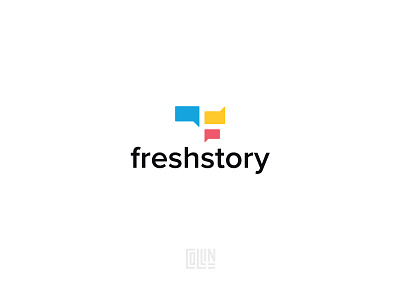 Logo for Freshstory - A Storytelling Coaching Company brand design branding chat colorful colors fresh interact logo logo design logodesign logos startup stories story storytelling talk