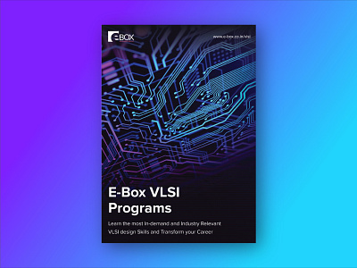 Brochure Cover for VLSI Programs a4 brochure a4 flyer a4 size brochure brochure design company edtech education elearning courses electronics flyer design learning online education online platform print design skilling training vlsi