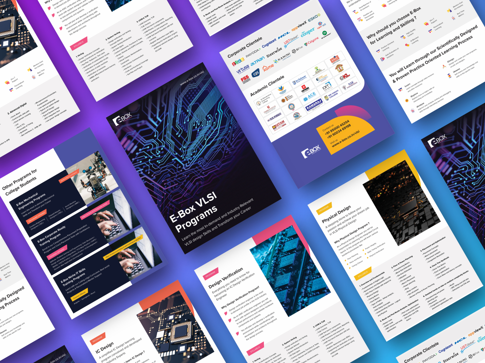 Brochure Design for E-Box VLSI Programs by Collin on Dribbble