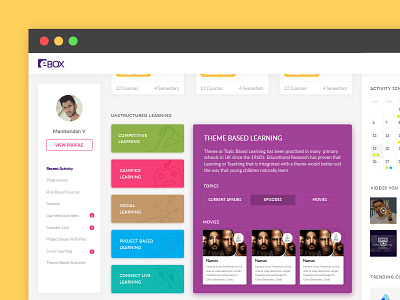 Learning Dashboard dashboard dashboard design dashboard ui e box learning app learning platform
