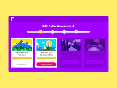Gamified Learning - UI Concept for kids game gamified kids app learning ui userinterface