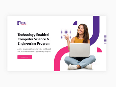 A glimpse of my ongoing work for one of E-Box's offering concept education elearning landing page learning ui vector web design website website design