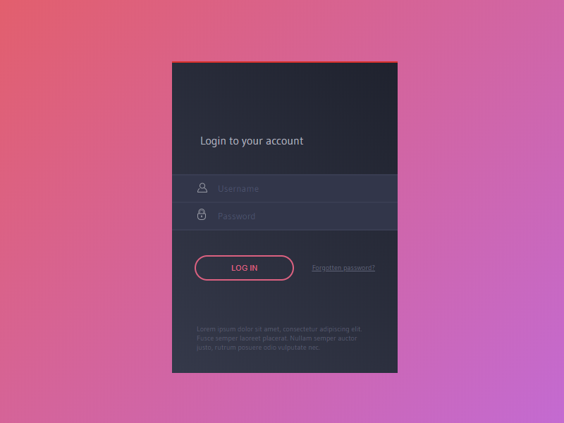 Login Box Concept by Arya Soni on Dribbble