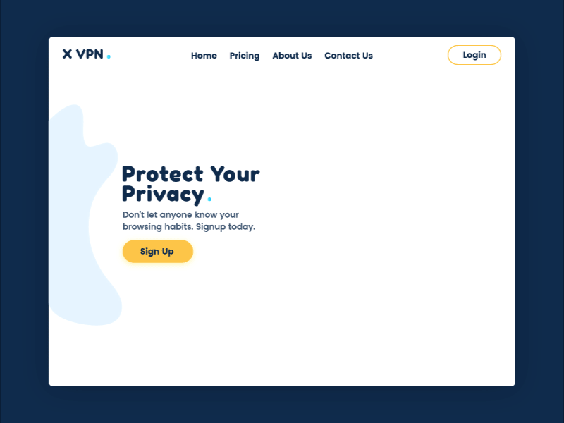 VPN Landing Page with Monster Illustration