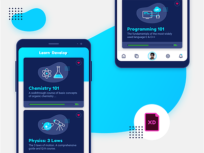 Learning Page Concept | Freebie app design icon illustration type ui ux vector