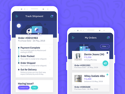 My Orders & Tracking design illustration typography ui ux