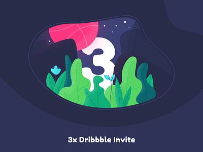 3x Dribbble Invite