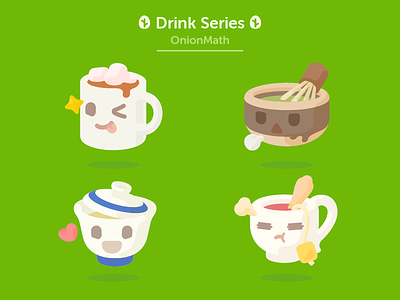 OnionMath topic icons - Drink Series 2d app design electric flat icon illustration product symbol ui