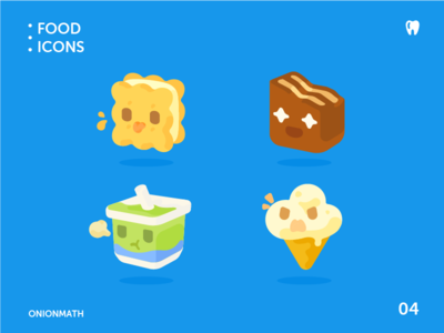 OnionMath topic icons - food series 2d app design electric flat icon illustration product symbol ui