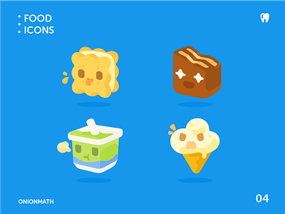 OnionMath topic icons - food series