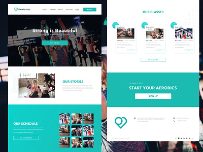 Aerobic Landing Page inspiration ui user interface ux web design website