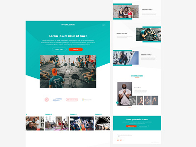 Workout Landing Page user experience user interface web design website