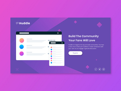 Header Landing Page gradient header illustration landing page purple user interface