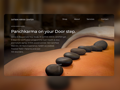 Massage Platform Landing page UI