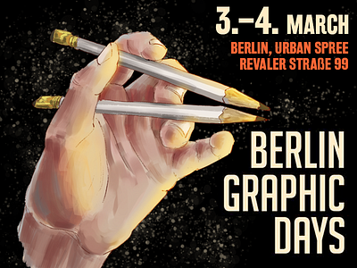 Nessayus at Berlin Graphic Days 2018 art artwork berlin event graphic design hands illustration pencil poster print space typography