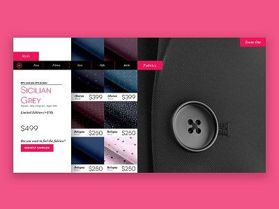 Custom Made Suits app black custom design ecommerce fashion minimal pink style suits ui uiux