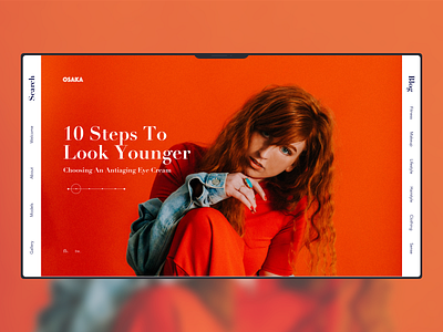 Osaka app colors company design didot fashion illustration minimal old orange steps typography uiux ux web white young